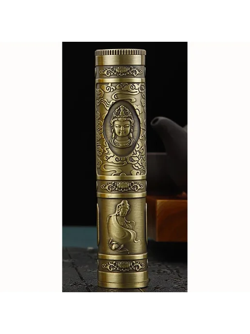 Нет бренда Металлический портсигар Будда Golden Buddha, Будда Golden Buddha