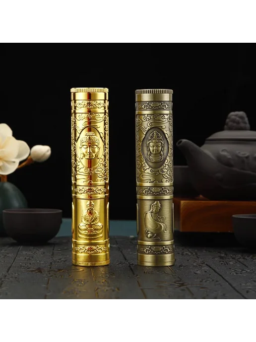 Нет бренда Металлический портсигар Будда Golden Buddha, Будда Golden Buddha, фото 5