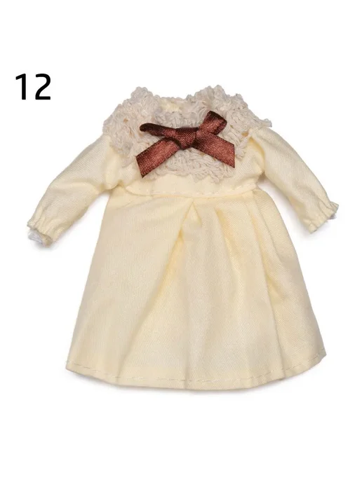Нет бренда Платье для куклы 16 см, цвет 12, бежевый