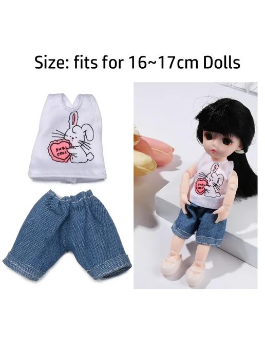Нет бренда Комплект одежды для куклы 16 см, желтый, style2-18, желтый, фото 7