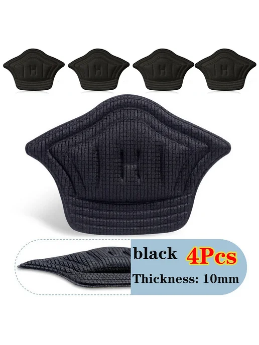 CHUJIE Вставка для пяток Black 10mm-4pcs, 4 шт
