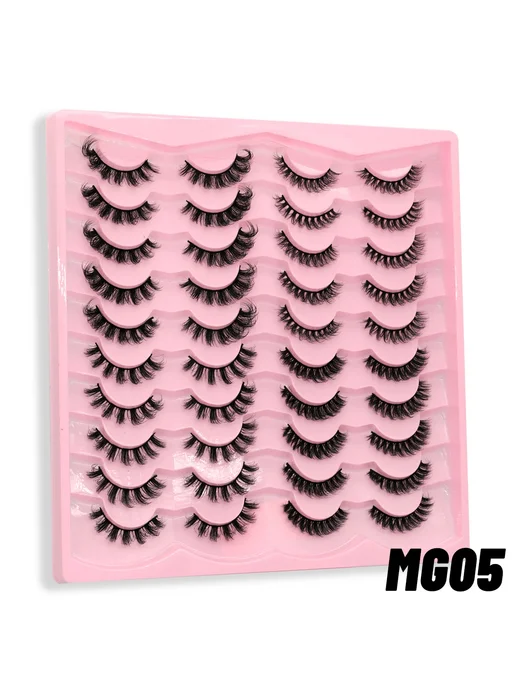 Groinneya Накладные ресницы 3D черные 20pairs-MG05, черный