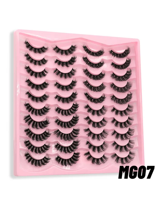 Groinneya Накладные ресницы 3D черные 20pairs-MG07, черный