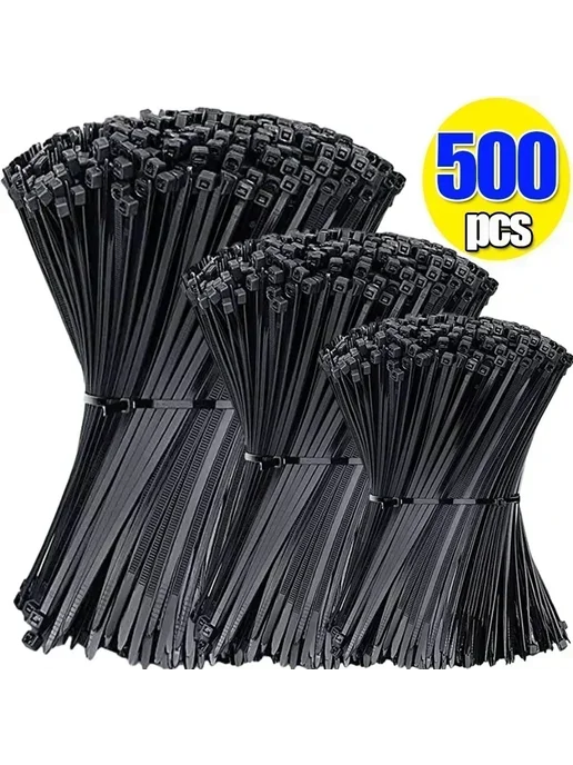 Пластиковые нейлоновые кабельные стяжки Black(3x150mm), 300 шт, фото 2