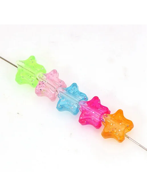 Блестящие акриловые бусины Kandi 200 шт, 200 шт, фото 6