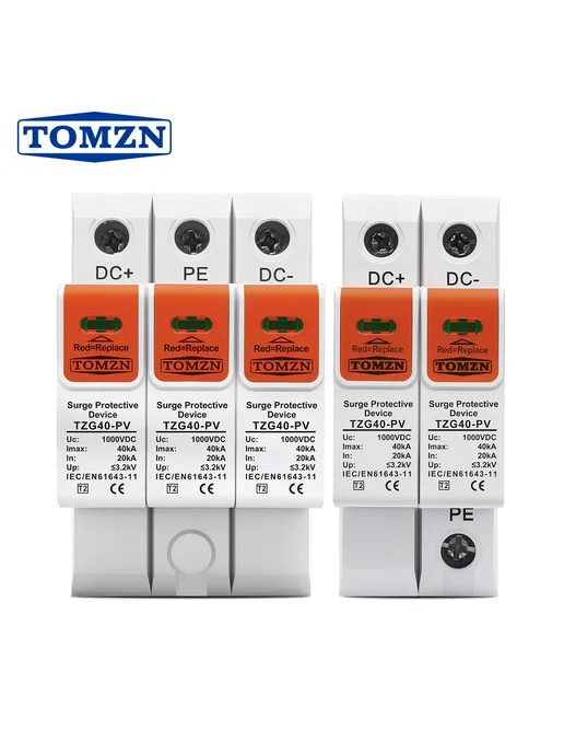 TOMZN УЗИП 2P, 500V DC 10-20kA, УЗИП 2P 500V DC