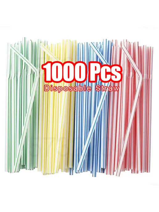 Нет бренда Пластиковые трубочки stripe 50Pcs, 50 шт, фото 2