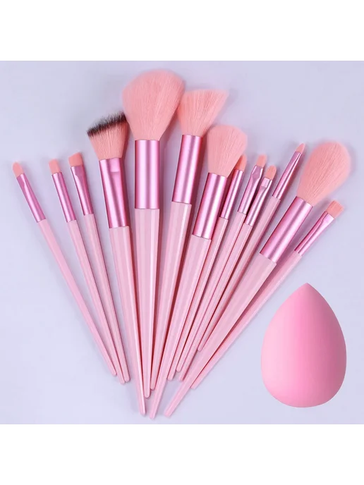 ZSRUNHUI Набор кистей для макияжа 13PCS, коричневый, 13 шт, фото 5