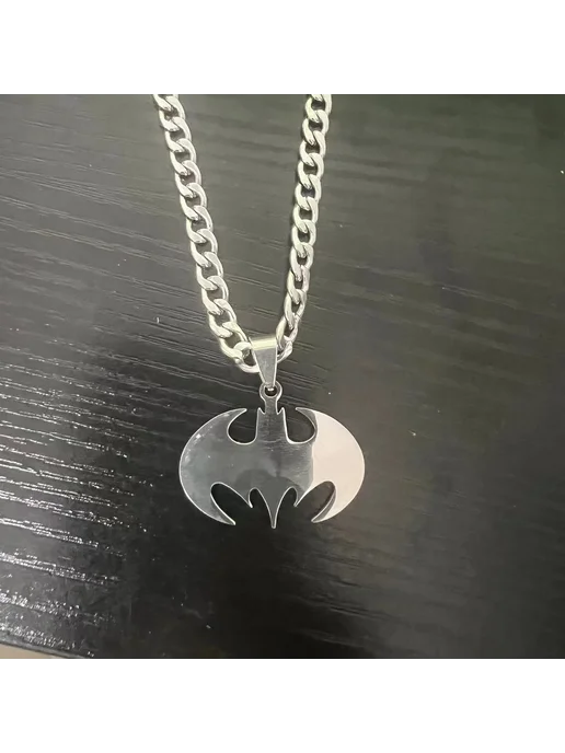 HNSP Мужская цепочка Batman из нержавеющей стали, 60CM, серый