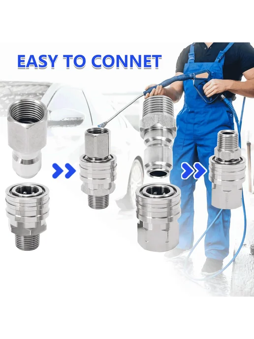 Kaikarai Муфта для мойки высокого давления M14x1.5, 1 4 дюйм, 14x1.5, фото 7