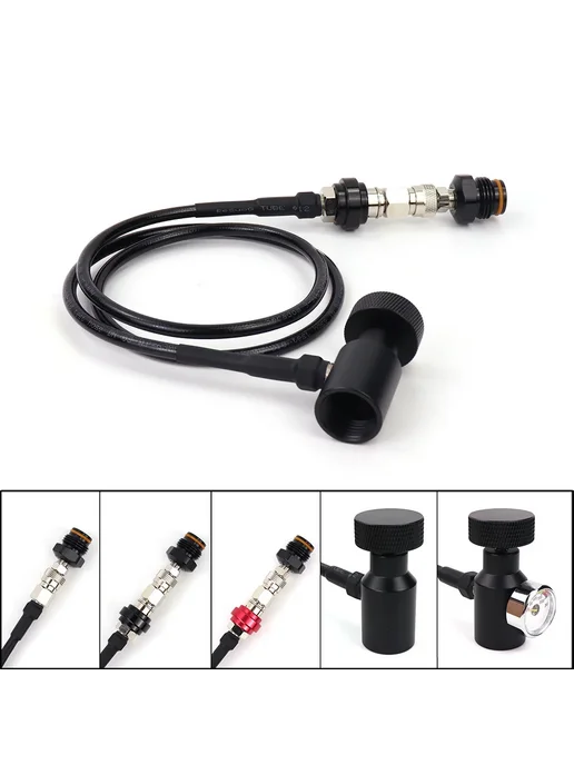 HPA Remote Hose Line 37 дюймов Quick Disconnect, черный, фото 2