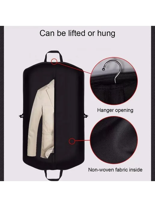 Нет бренда Черный чехол для одежды из non-woven fabrics, коричневый, фото 6