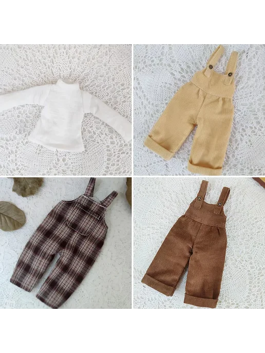 XiDonDon Джинсовые комбинезончики для кукол Blythe, Ob24, Ker, Momoko, синий, фото 3