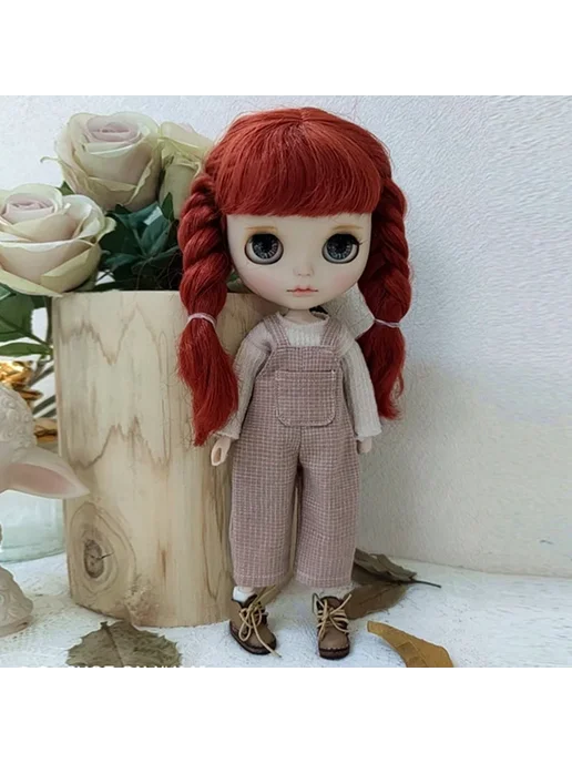XiDonDon Джинсовые комбинезончики для кукол Blythe, Ob24, Ker, Momoko, синий, фото 5