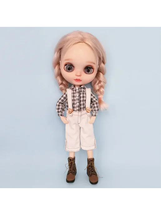 XiDonDon Джинсовые комбинезончики для кукол Blythe, Ob24, Ker, Momoko, синий, фото 6