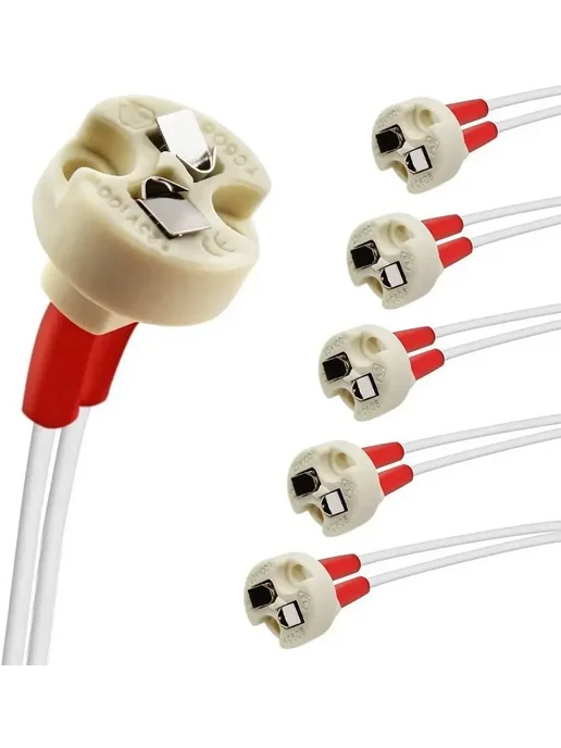 E-SIMPO 6 шт. двухконтактное основание, G4, G6.35, GY6.35, GX5.3 MR1, 6 шт, фото 5