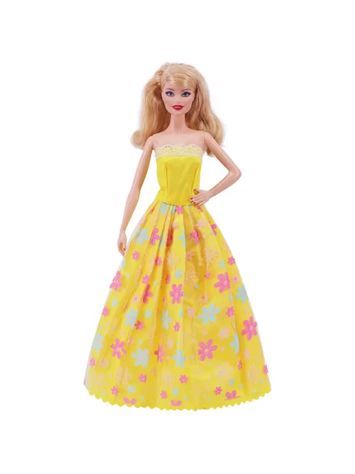 luckdoll Платье для куклы xm1108, желтый