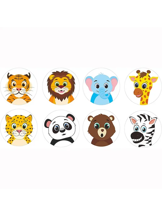Нет бренда Набор наклеек с мультяшными животными QY1258-300pcs, 1,2583e+06 шт, фото 4