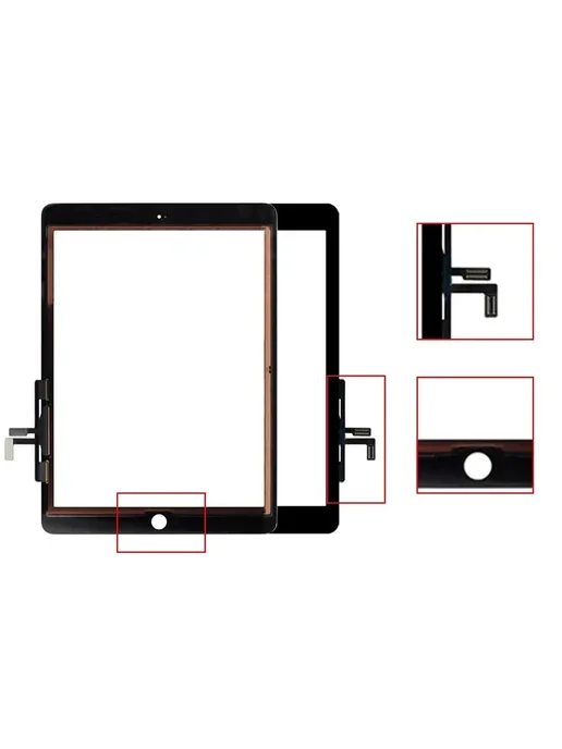 Нет бренда ЖК-экран для Apple iPad 5 Black no button, белый, фото 5