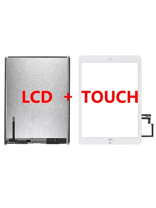 Нет бренда ЖК-экран для Apple iPad 5 Black no button, белый, фото 7