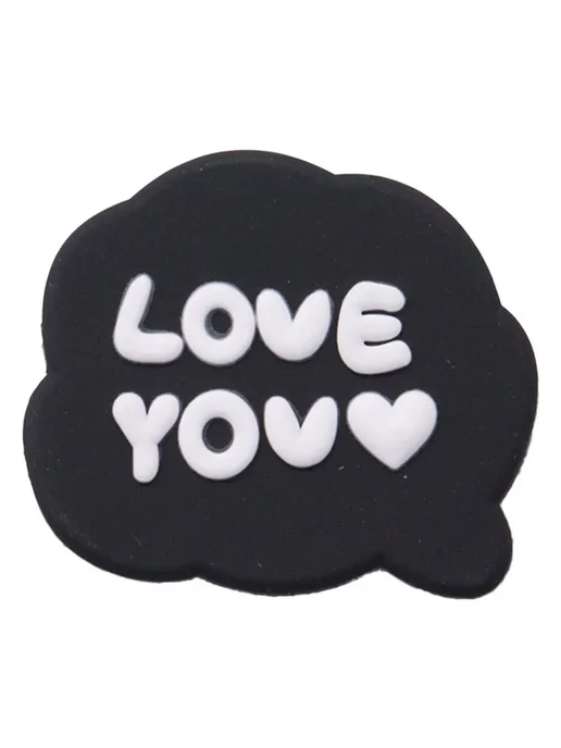 Нет бренда Подвеска на обувь "Love You" темно-синяя, черный