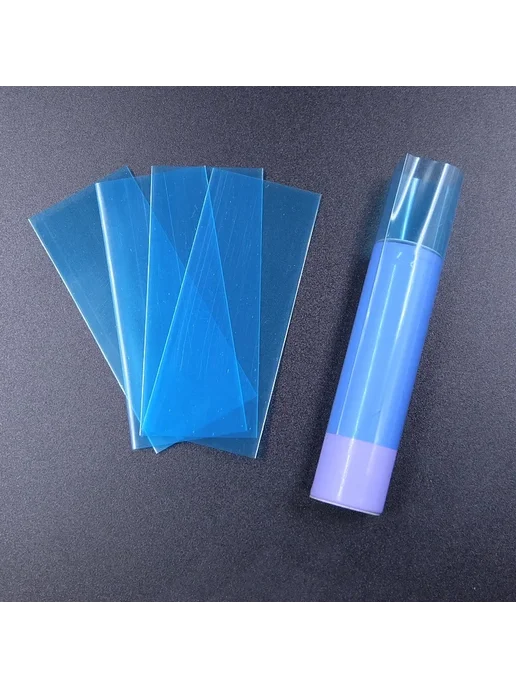 Теплоусадочные трубки ПВХ 18650 Wrap Clear Blue 20pcs, 20 шт