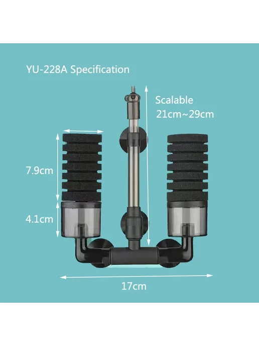 Zhiyang Аквариумный фильтр YU-228A, черный