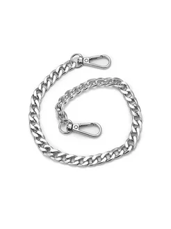 Нет бренда Серые металлические цепочки для сумки, silver