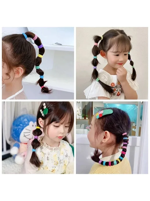 KIDS BOWS Нейлоновые резинки для волос, 200шт (4 пакета), цвет 36, 200 шт, фото 3