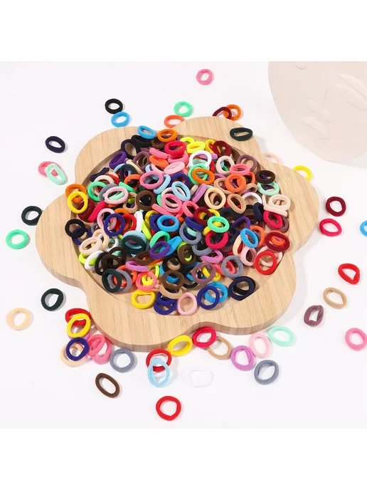 KIDS BOWS Нейлоновые резинки для волос, 200шт (4 пакета), цвет 36, 200 шт, фото 4