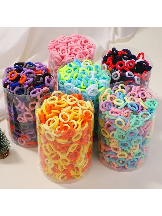 KIDS BOWS Нейлоновые резинки для волос, 200шт (4 пакета), цвет 36, 200 шт, фото 5