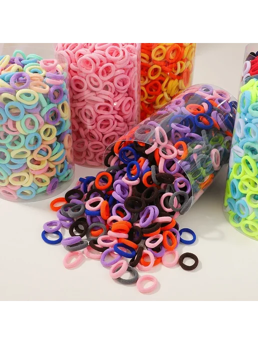 KIDS BOWS Нейлоновые резинки для волос, 200шт (4 пакета), цвет 36, 200 шт, фото 6