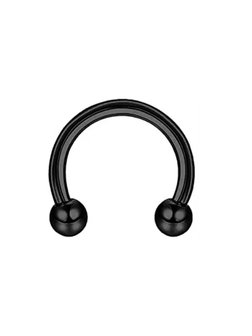 Нет бренда Серьги для пирсинга WKOUD 1PC A-Black 1.2x6mm, черный