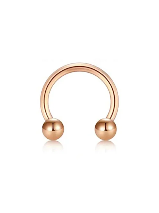 Нет бренда WKOUD Серьги для пирсинга 1PC B-Rose gold 1.2x6mm, золотой