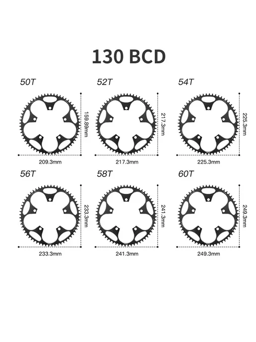 VXM Звездочка велосипедная 130BCD, 42T, 5 винтов, черная, черный, фото 4