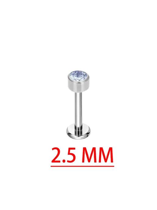 Титановые кольца для пирсинга губ G23 Cylinder 2mm 1.0x8mm, Кольца 1.2x5mm 2.5mm