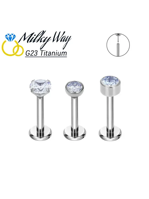 Титановые кольца для пирсинга G23 0.8x10mm Cylinder 4mm, титан, фото 2