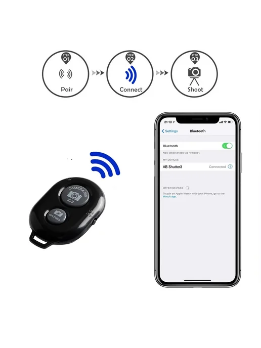 VeFly Штатив монопод для телефона Bluetooth Red Tripod Remote, синий, фото 5