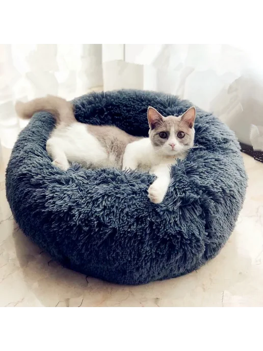 DCPET Серый плюшевый домик для кошек и собак 50 см, серый, фото 2