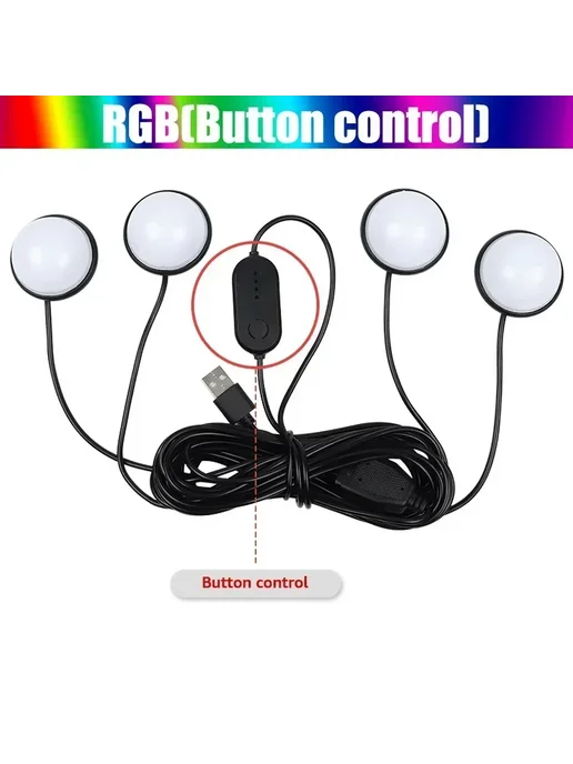 QYJSD Автомобильные светодиодные коврики RGB, Button Control, вариант, фото 7