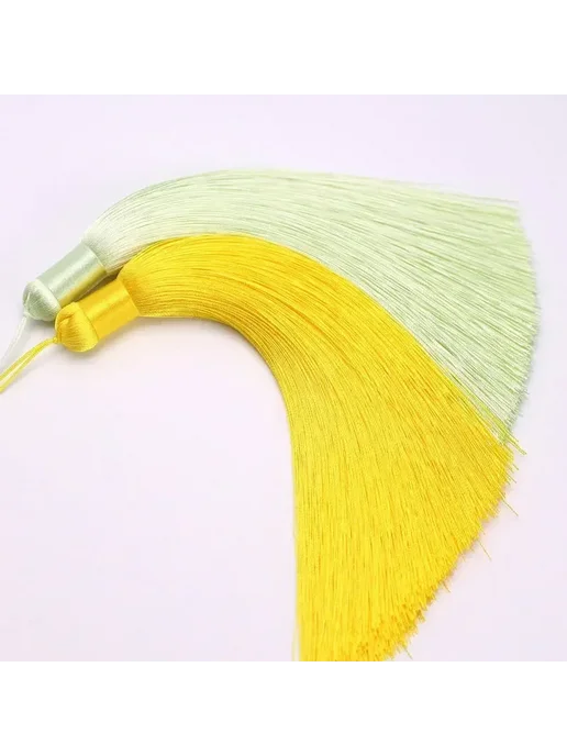 Нет бренда Шелковые кисточки для декора 12 см Yellow, FluorescentGreen, фото 5