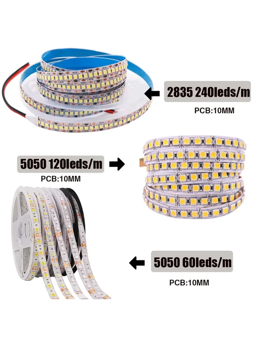 RGBCW Светодиодная лента 12В 2835 теплый белый 120led м, белый, фото 4