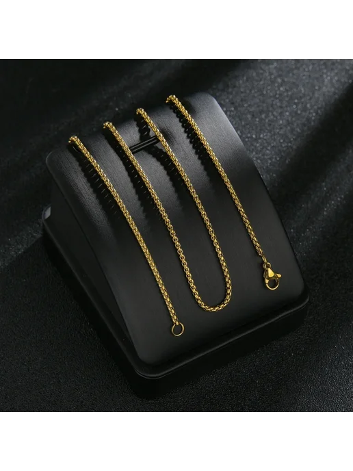 YWSHMAN Мужское ожерелье из нержавеющей стали, Black, черный, фото 4