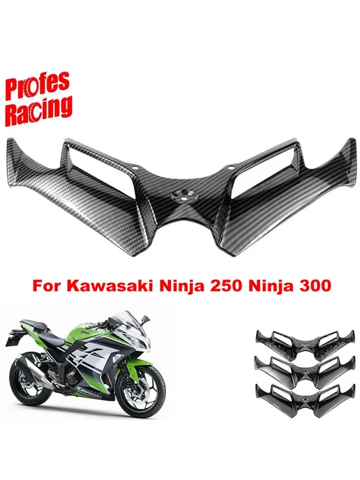 Задний спойлер для Kawasaki Ninja 250 300 2013-2017, карбон, черный, фото 2