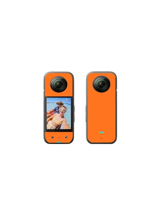Нет бренда Insta360 One X3 Коричневый чехол, оранжевый