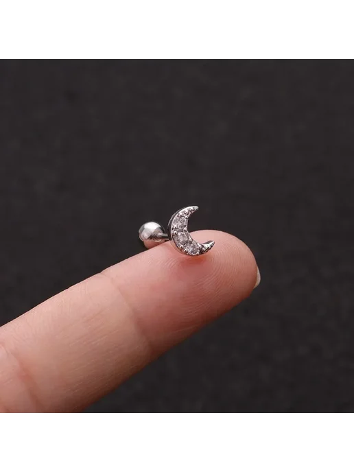 Piercing Addicter Серьги-гвоздики из нержавеющей стали Серый, серый