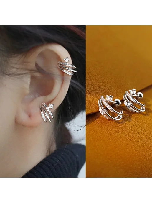 Piercing Addicter Серьги-гвоздики из нержавеющей стали Серый, серый, фото 3