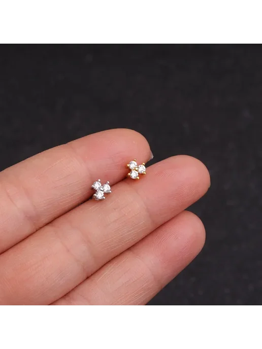 Piercing Addicter Серьги-гвоздики из нержавеющей стали Серый, серый, фото 6