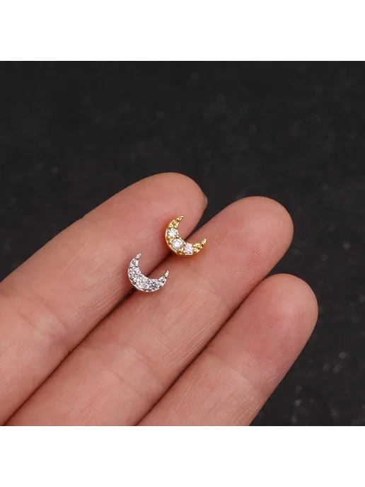 Piercing Addicter Серьги-гвоздики из нержавеющей стали Серый, серый, фото 7
