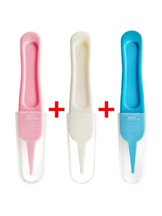 Детский пинцет для носа, 3 шт, Pink White Blue, 3 шт